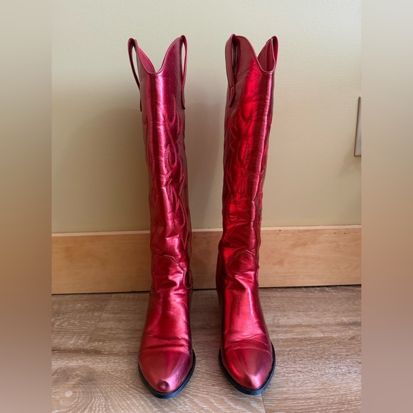 Red Cowboy Boots - Picture 2 of 4